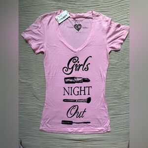Women’s small pinks girls night out short sleeve tee